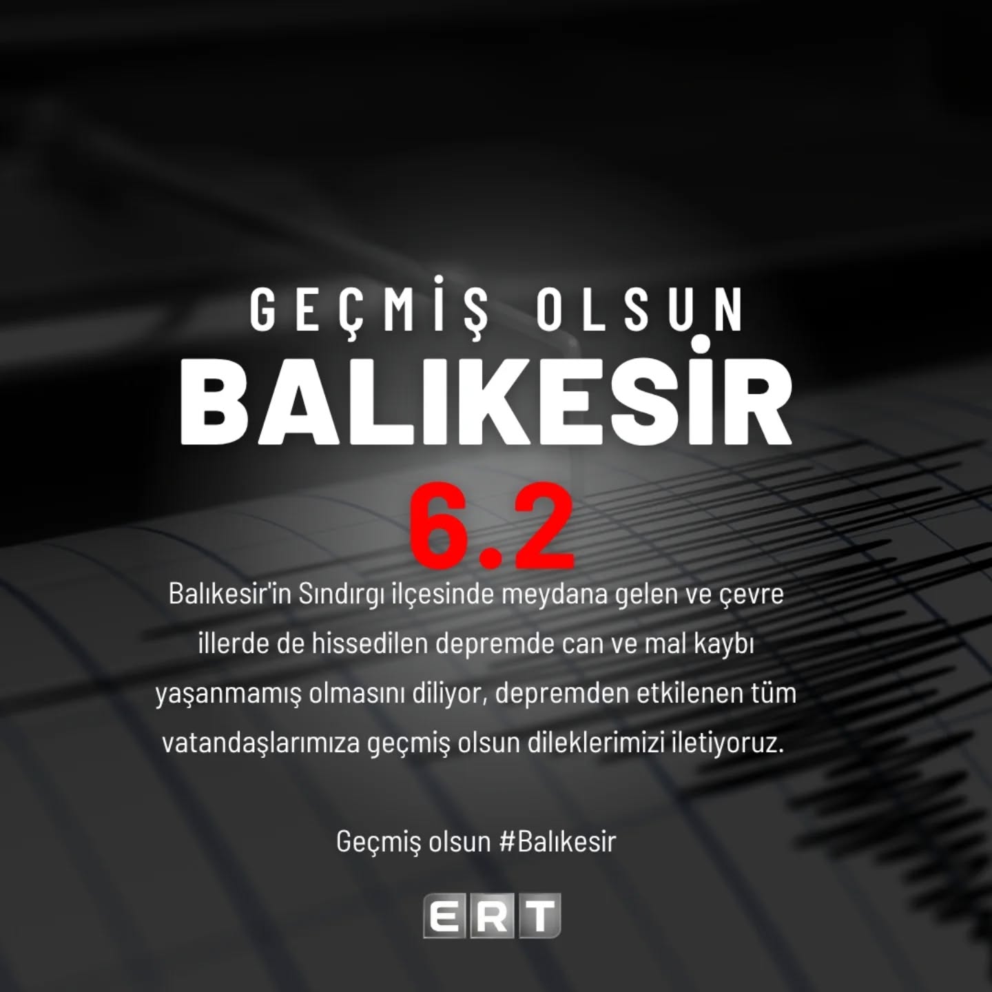 Balıkesir'in Sındırgı ilçesinde 19:52 de 6.2 şiddetinde deprem meydana geldi.